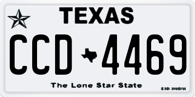 TX license plate CCD4469