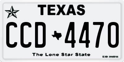 TX license plate CCD4470