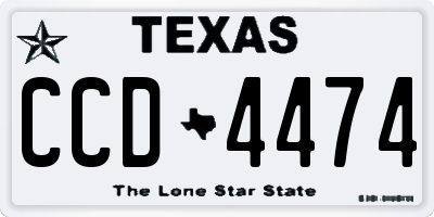TX license plate CCD4474