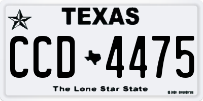 TX license plate CCD4475