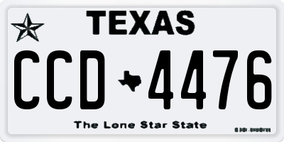 TX license plate CCD4476
