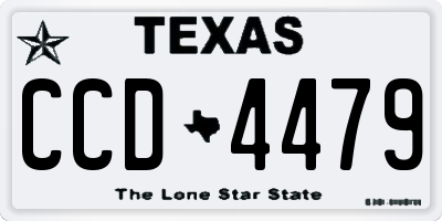 TX license plate CCD4479