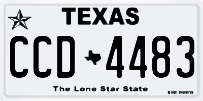 TX license plate CCD4483