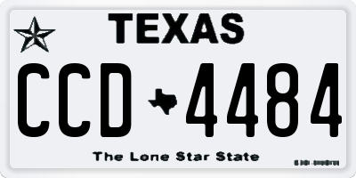 TX license plate CCD4484