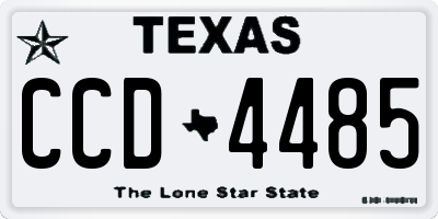 TX license plate CCD4485