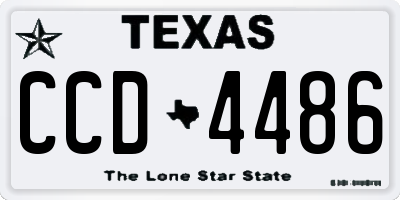 TX license plate CCD4486