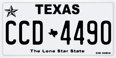 TX license plate CCD4490