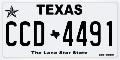TX license plate CCD4491