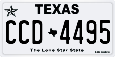TX license plate CCD4495