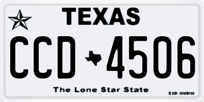 TX license plate CCD4506