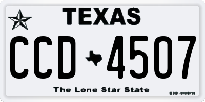 TX license plate CCD4507