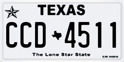 TX license plate CCD4511