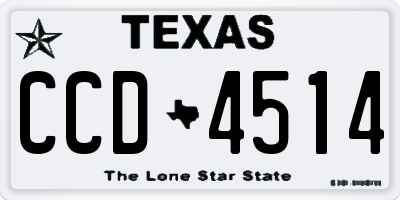TX license plate CCD4514