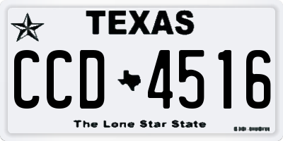 TX license plate CCD4516