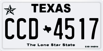TX license plate CCD4517