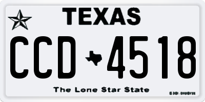 TX license plate CCD4518