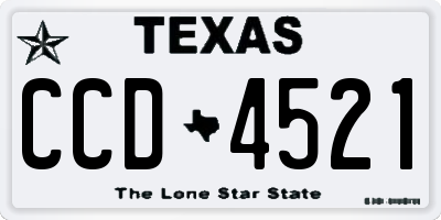 TX license plate CCD4521