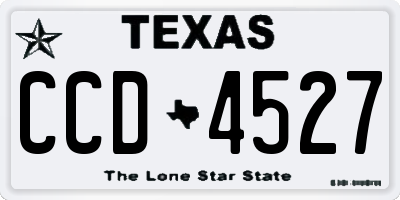 TX license plate CCD4527