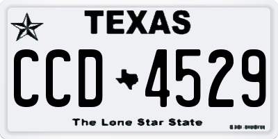 TX license plate CCD4529