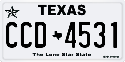 TX license plate CCD4531