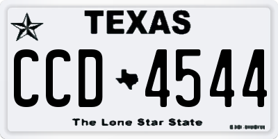 TX license plate CCD4544