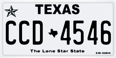 TX license plate CCD4546