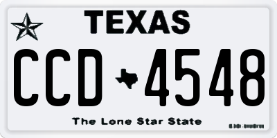 TX license plate CCD4548