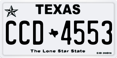 TX license plate CCD4553