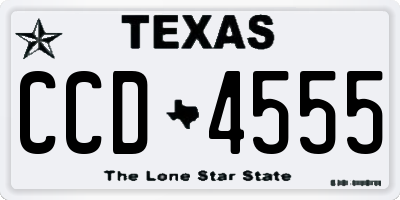 TX license plate CCD4555