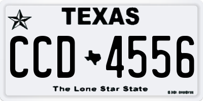 TX license plate CCD4556