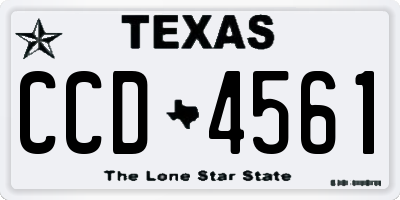 TX license plate CCD4561