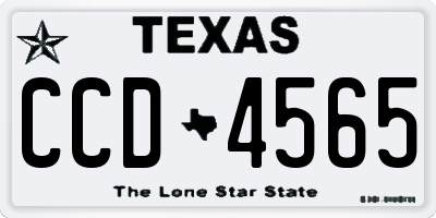 TX license plate CCD4565