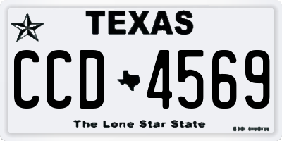 TX license plate CCD4569