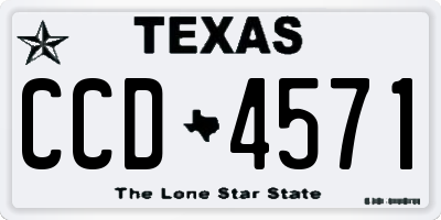 TX license plate CCD4571