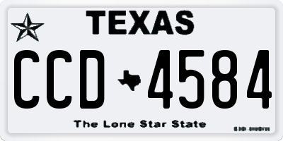 TX license plate CCD4584