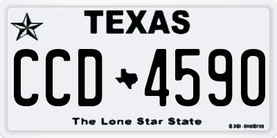 TX license plate CCD4590