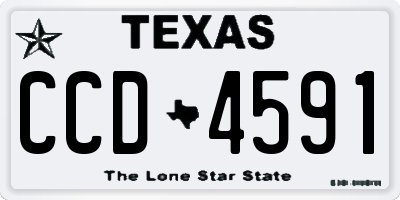 TX license plate CCD4591
