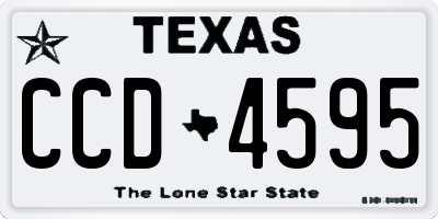 TX license plate CCD4595
