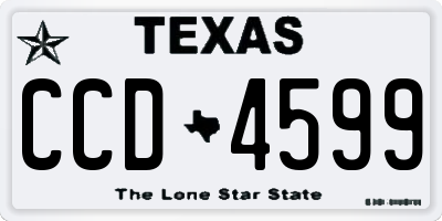 TX license plate CCD4599