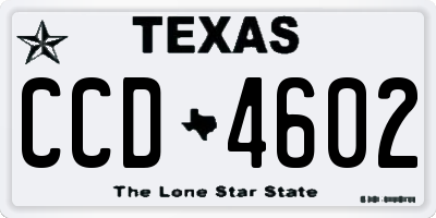 TX license plate CCD4602
