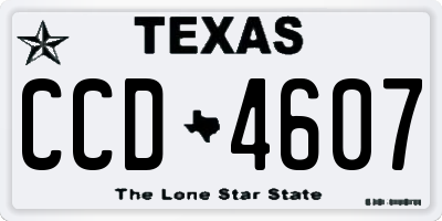 TX license plate CCD4607