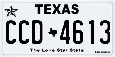 TX license plate CCD4613