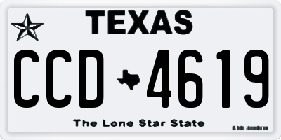 TX license plate CCD4619