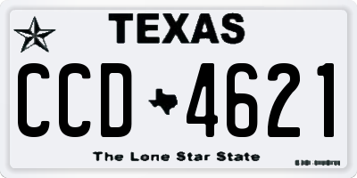 TX license plate CCD4621