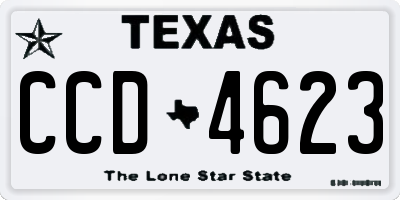 TX license plate CCD4623