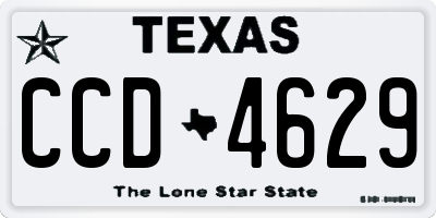 TX license plate CCD4629