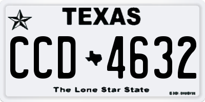 TX license plate CCD4632