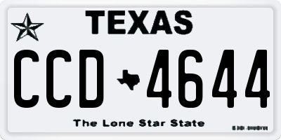 TX license plate CCD4644