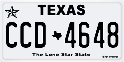 TX license plate CCD4648