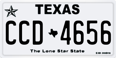 TX license plate CCD4656